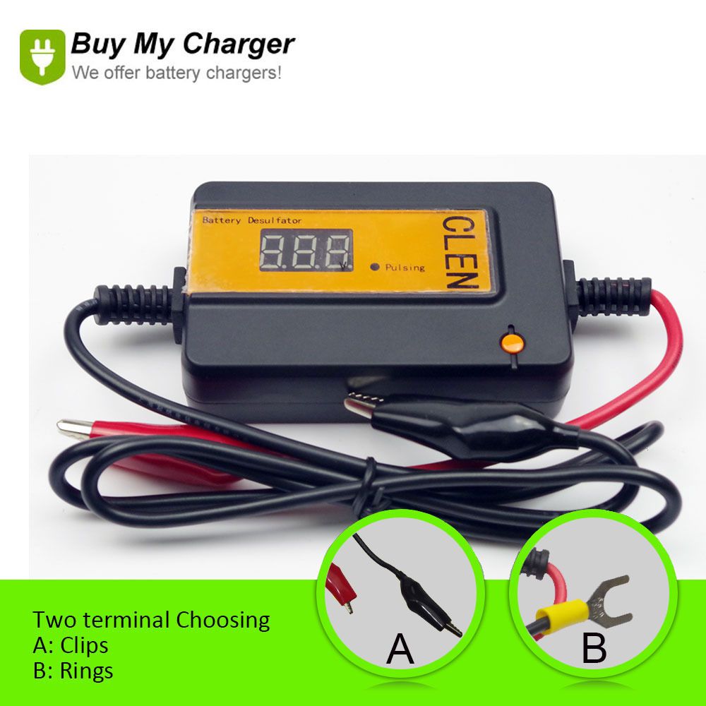 Lead Acid Auto Battery Desulfator -Buymycharger 12 24 36 48 volt combined, Pulsing Display Lead Acid Auto Battery Desulfator