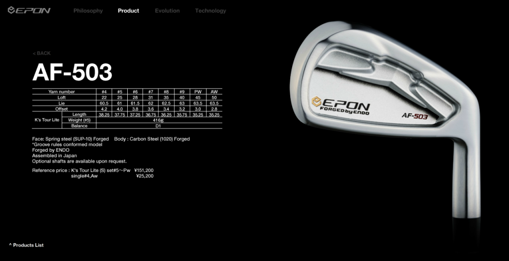 EPON AF 503 Irons - Japanese and Non-US - GolfWRX