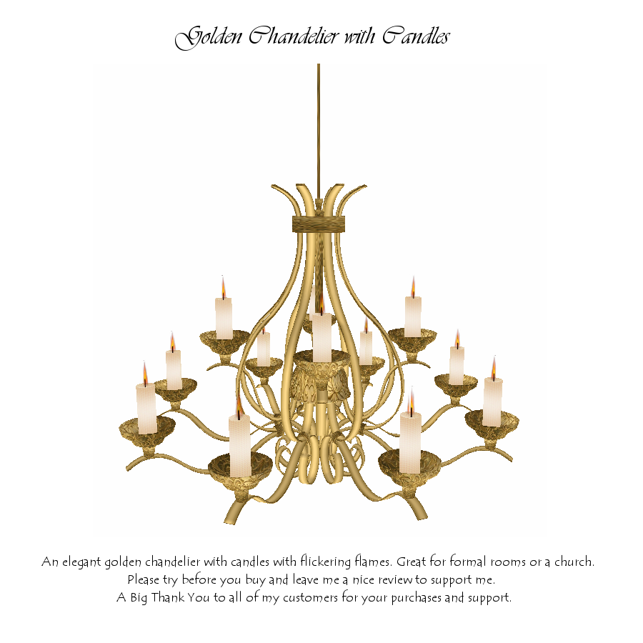 Golden Chandelier with Candles photo GoldChandelier.png