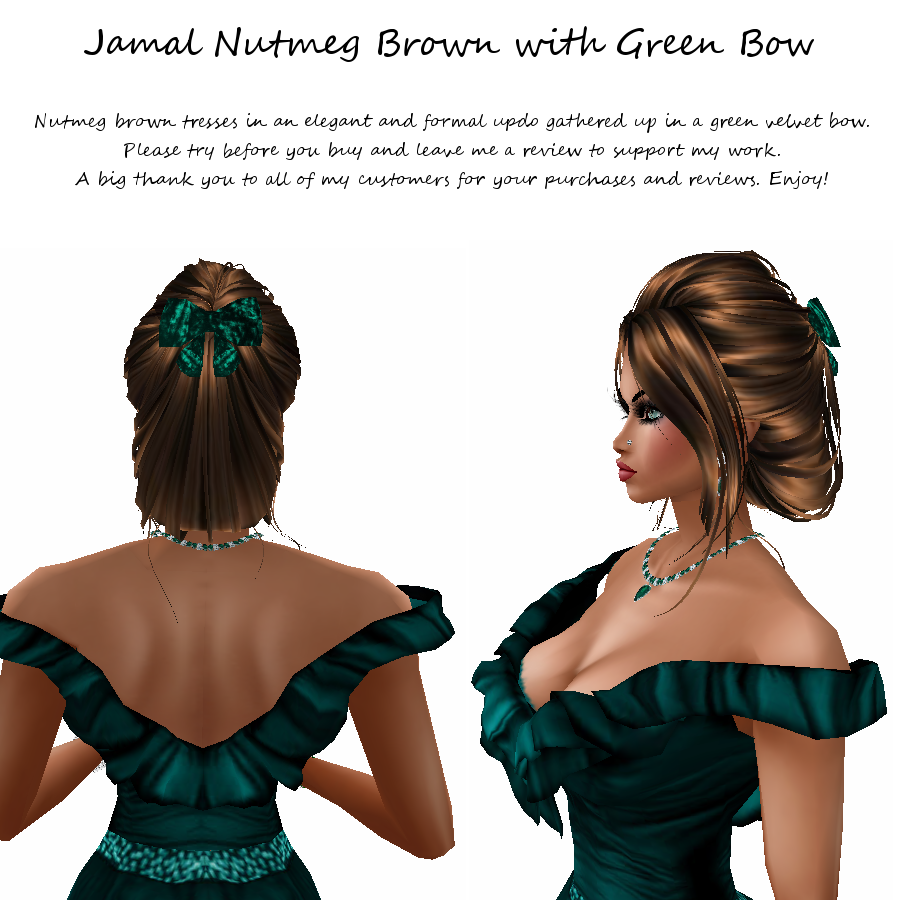Jamal Nutmeg Brown with Green Bow photo Jamal Brown with green bow.png