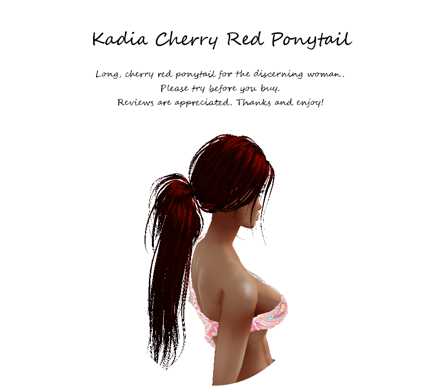 Kadia Cherry Red Ponytail photo Kadia Cherry Red Ponytail.png