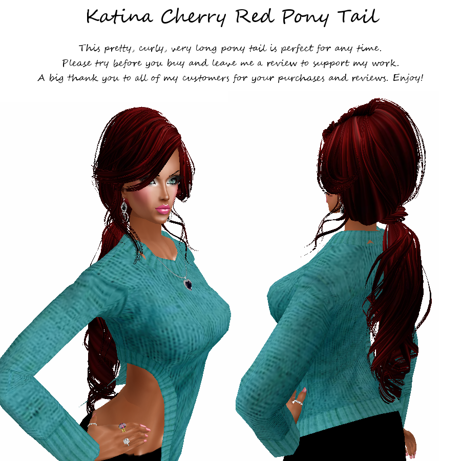 Katina Cherry Red Pony Tail photo Katina cherry red pony tail.png