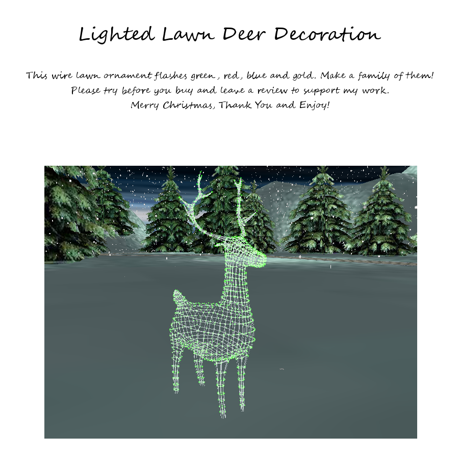 Lighted Lawn Deer Decoration photo Lighted Lawn Deer .png
