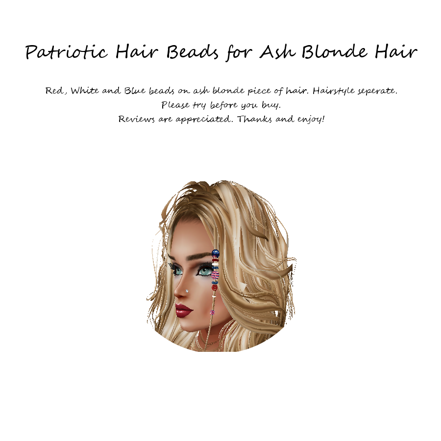 Patriotic Hair Beads for Ash Blonde Hair photo Patriotic Ash Blond Beads .png