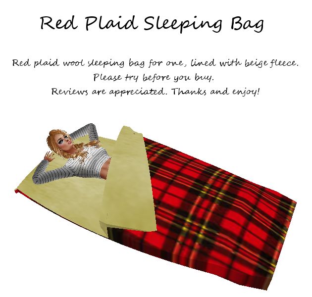 Red Plaid Sleeping Bag photo Red Plaid Sleeping Bag.png