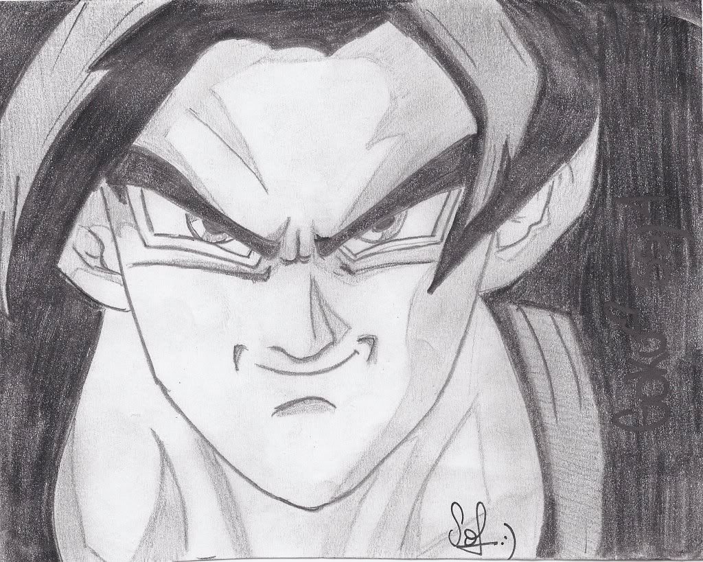 Goku ssj4 Pintado y a Sombras - Taringa!