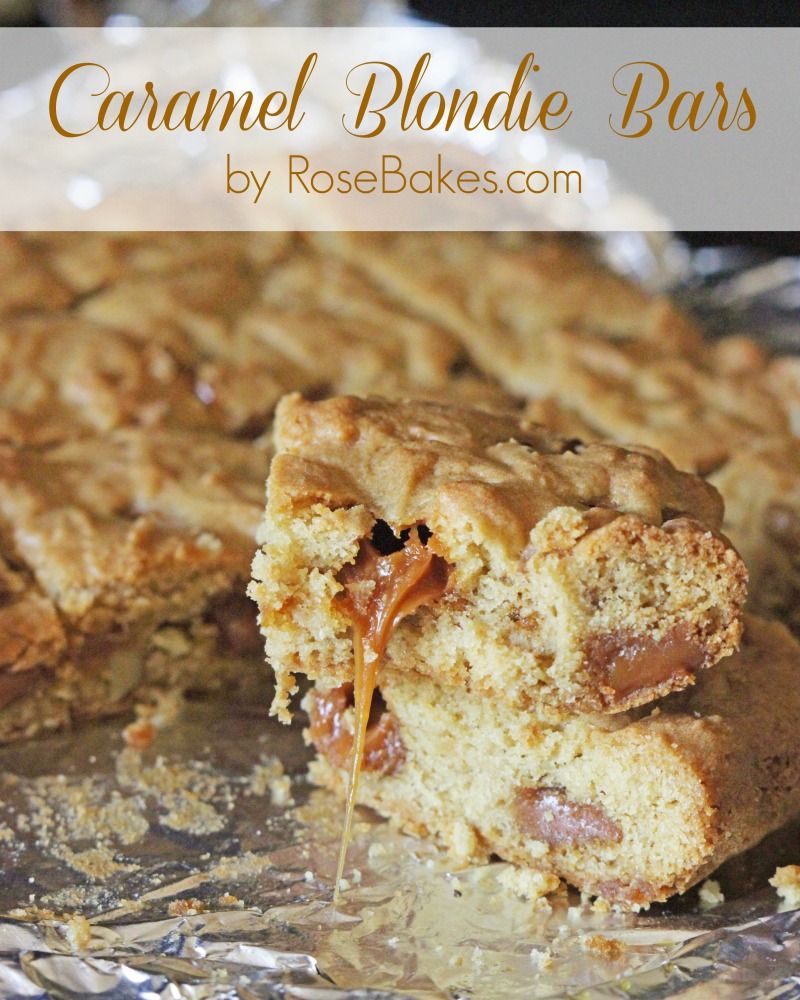 Caramel Blondie Bars + .75 off Lancaster Soft Cremes Rose Bakes