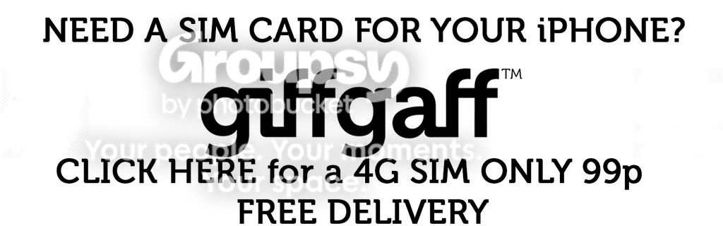 Need a new SIM for your iPhone? Click here to buy a 4G Giffgaff SIM, just 99p with free shipping
