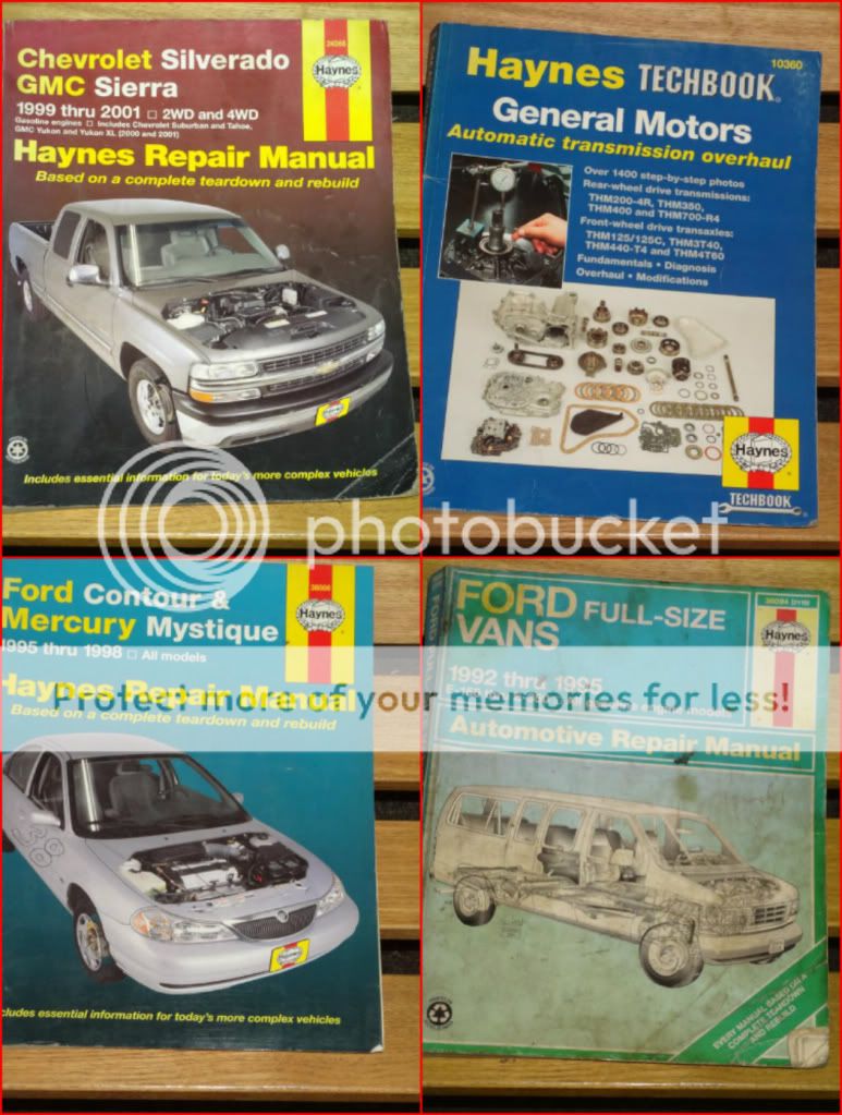 Assorted Haynes Repair Manuals, Chilton, and various other automotive repair  books. I'm going to do my best t list them all below. $10 each.